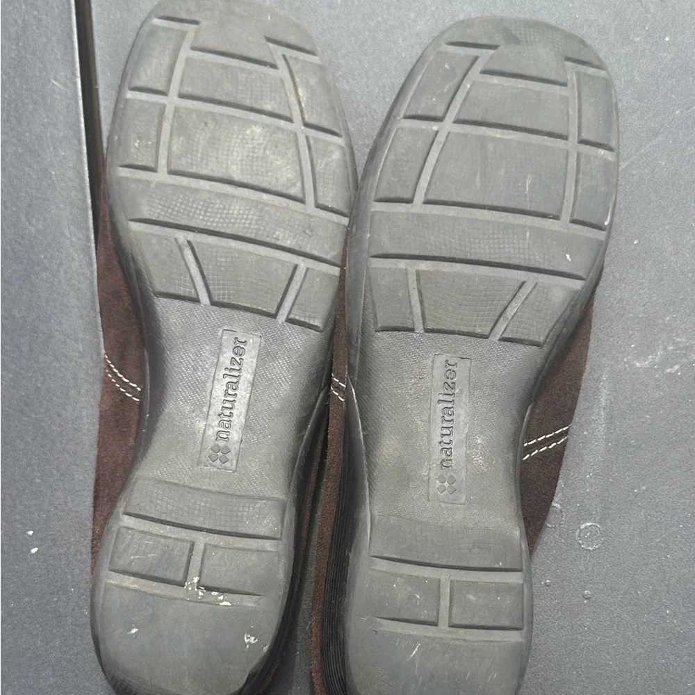 Naturalizer Brown Suede Slip-On Shoes